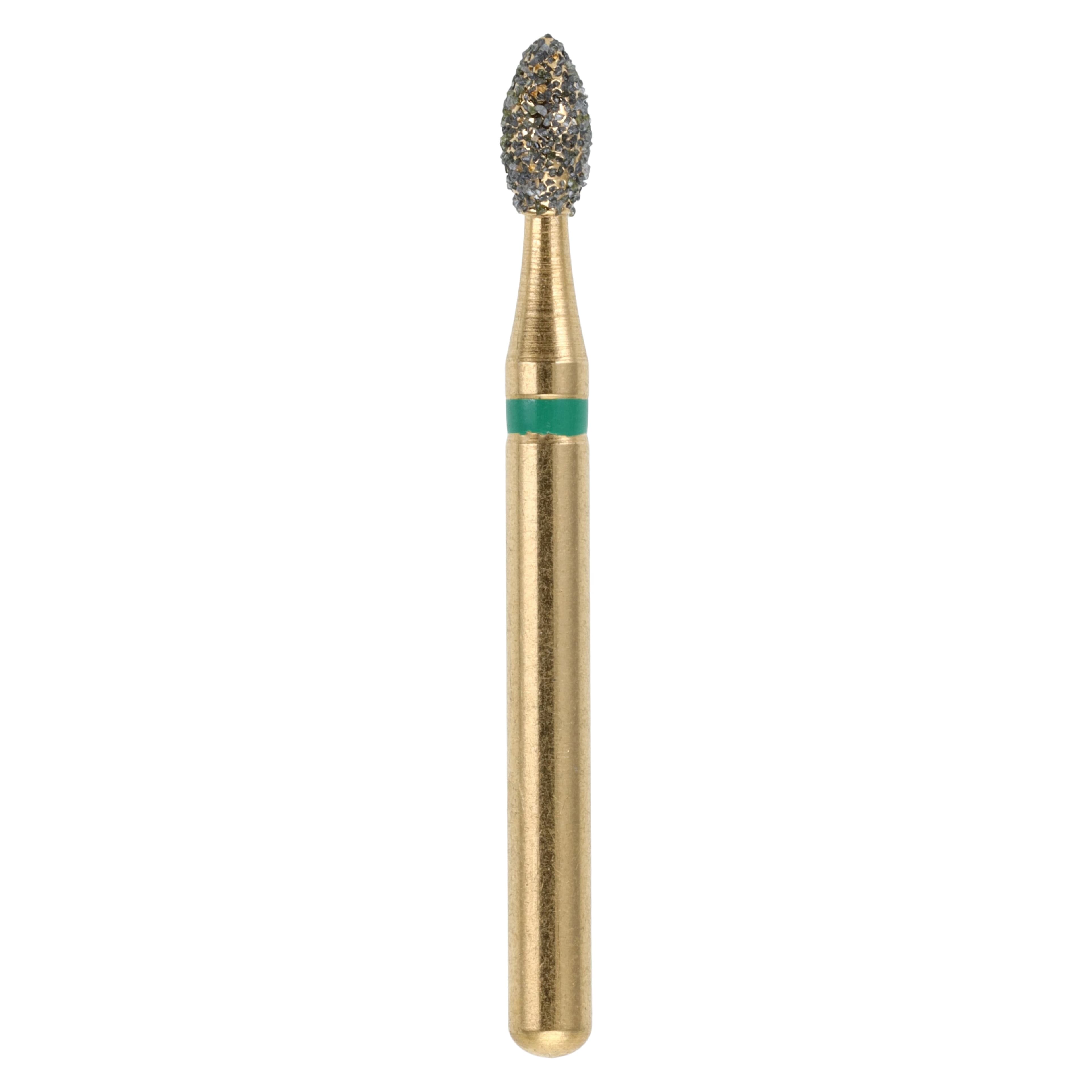 MAXIMA GOLD Diamond FG Pointed Football Bur, Coarse, Friction Grip, 3.2 mm, G368-016C, 5/Pk - MAXIMA GOLD Diamond FG - Image 1