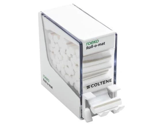 Roeko Roll-O-Mat Cotton Roll Dispenser, White Plastic, Autoclavable, 1 Each, 120004 - Roll-O-Mat Cotton Roll Dispenser White Plastic - Image 1