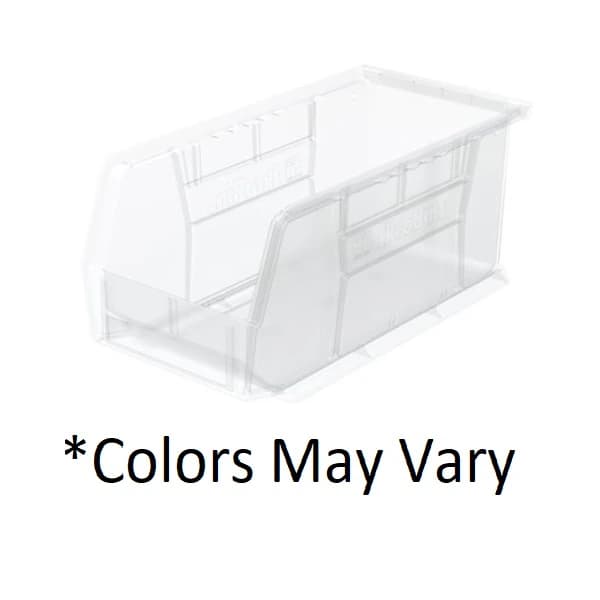 Akro-Mils AkroBins Storage Bin, Clear Polymer with Label Holder, 10-7/8" x 5-1/2" x 5", 12/Case - Storage Bin - Image 1