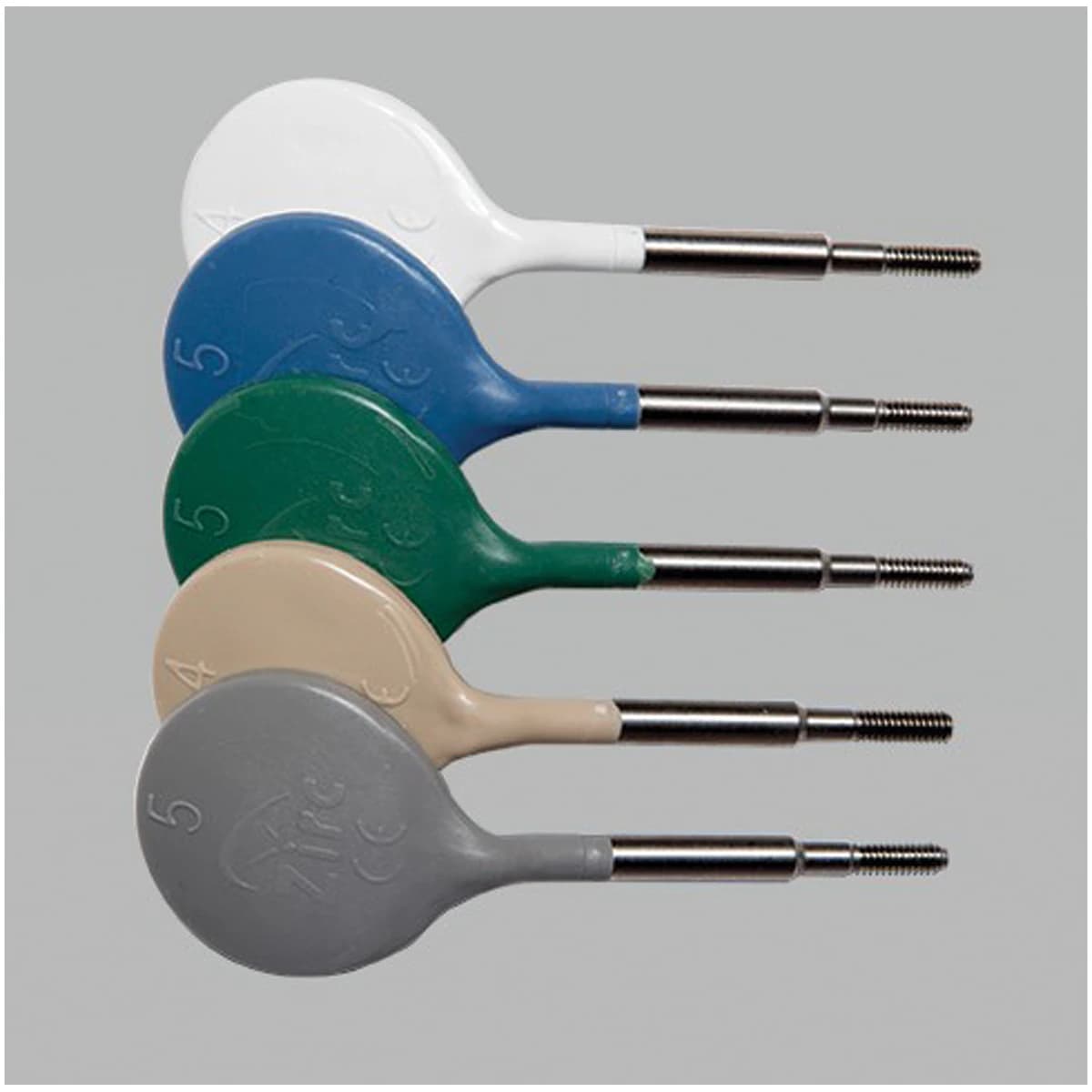 Zirc Crystal HD Plastic Mouth Mirror Head, #4 (22mm), Cone Socket, Assorted Classic Colors, 12/Pk, 50Z371-PSTL - Crystal HD Mirror Plastic Head # 4 CS 12/Pk Classic Assorted, 50Z371-PSTL - Image 1