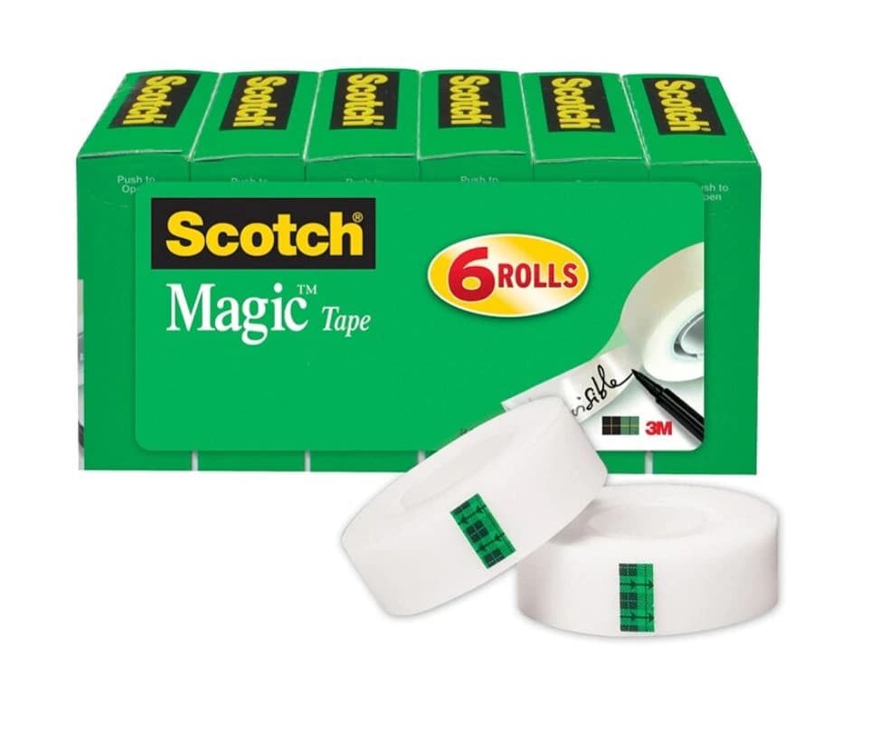 Scotch Magic 810 Clear Tape, 3/4" x 1296", 6/Pack - Tape,Magic,3M,3/4x1296 Refill - Image 1