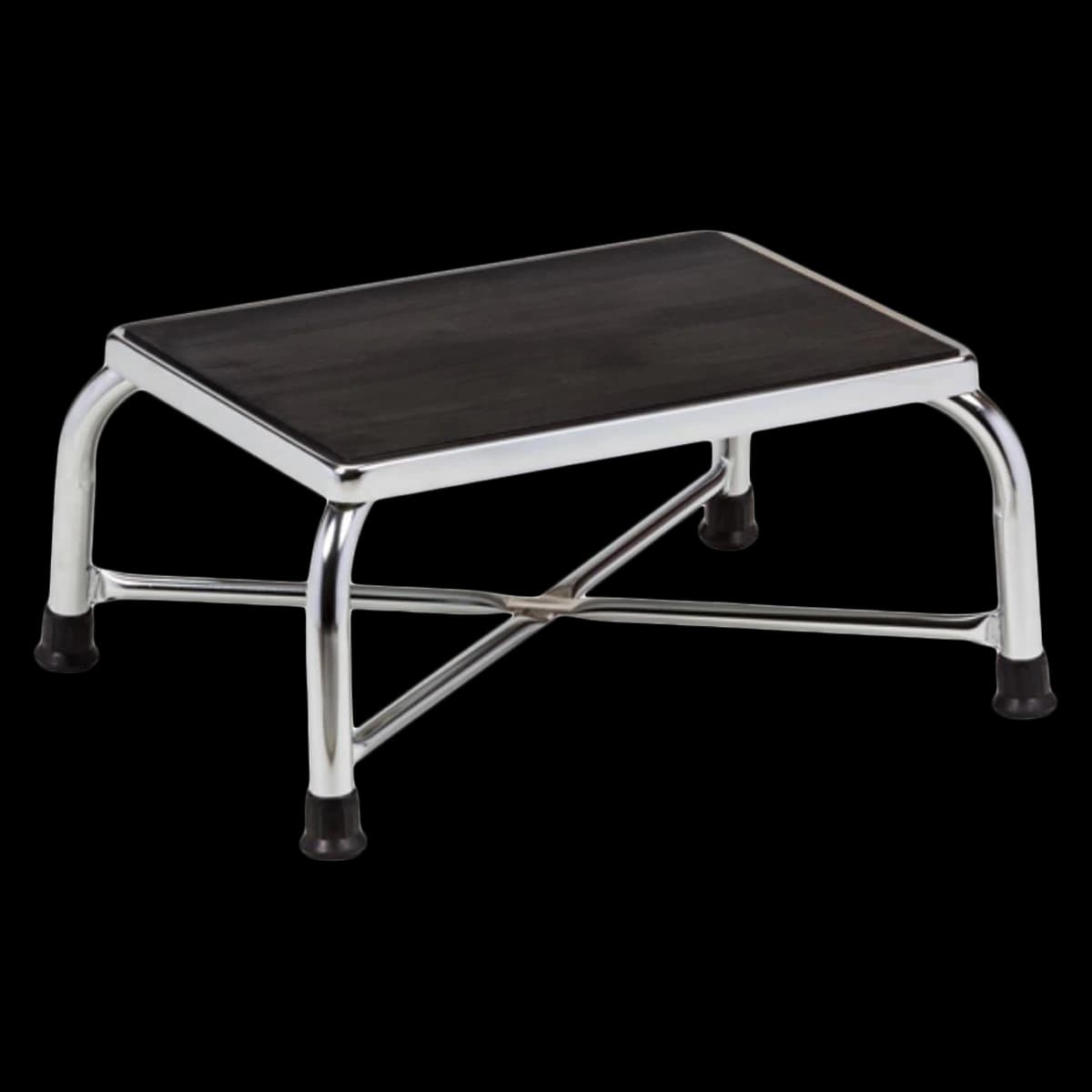 Clinton Industries Bariatric Step Stool, Chrome, 4-Leg, Each - Step Stool Bariatric SS - Image 1