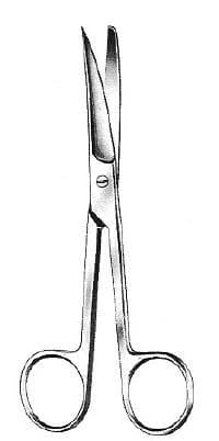 Operating Scissors, Curved, 7-1/4" (18.4 cm), Stainless Steel, Non-Sterile, Reusable - Scissor Curved 7.25" - Image 1