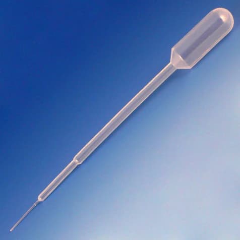 Globe Scientific Transfer Pipette, Fine Tip, Non-Sterile, 5 mL, 153 mm, 250/Box - Transfer Pipette Fine Tip NS - Image 1
