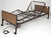 Medline MedLite Hospital Bed, Steel, Semi-Electric, 2 Lock Casters - Bed Hospital Medlite - Image 1