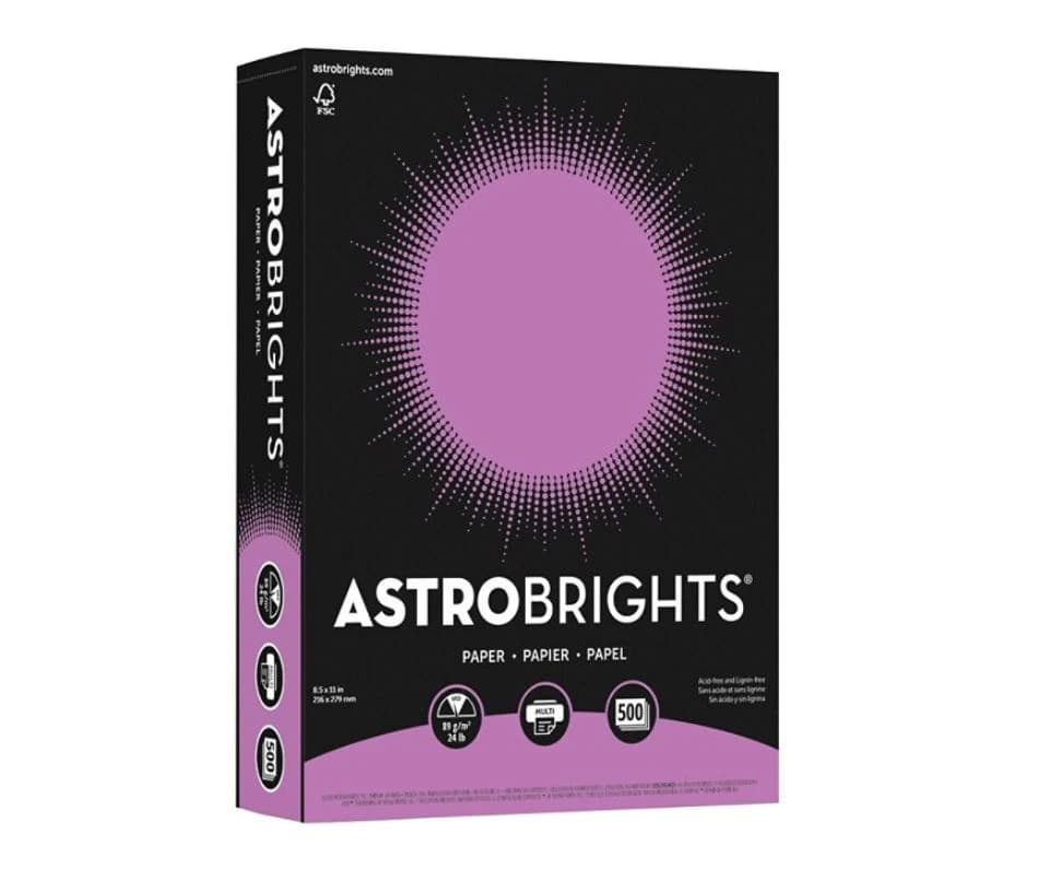 Wausau Papers Astrobrights 8.5 x 11 in, 24 Lb, Planetary Purple, 500/Ream - Paper Astrobrights 8.5x11 - Image 1