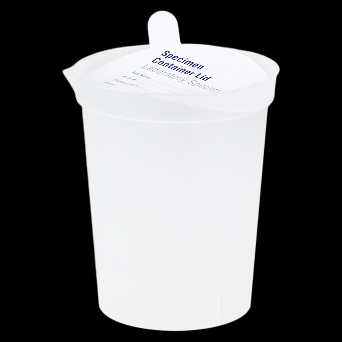 Medegen Specimen Container, 6.5 oz, Translucent, Non-Sterile, with Paper Lids, 500/Case - Cup Speciman w/Lids Paper - Image 1