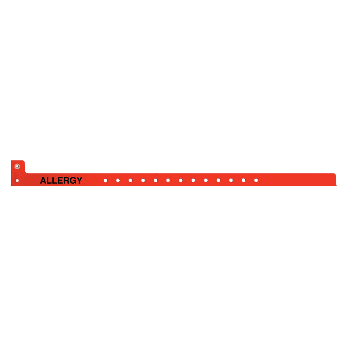 Sentry SuperBand Alert Wristband, Red Allergy, Pre-Printed, Polyester, Permanent Snap, Adult/Pediatric, 10" Narrow, Disposable, 500/Box - Wristband Red Allergy - Image 1