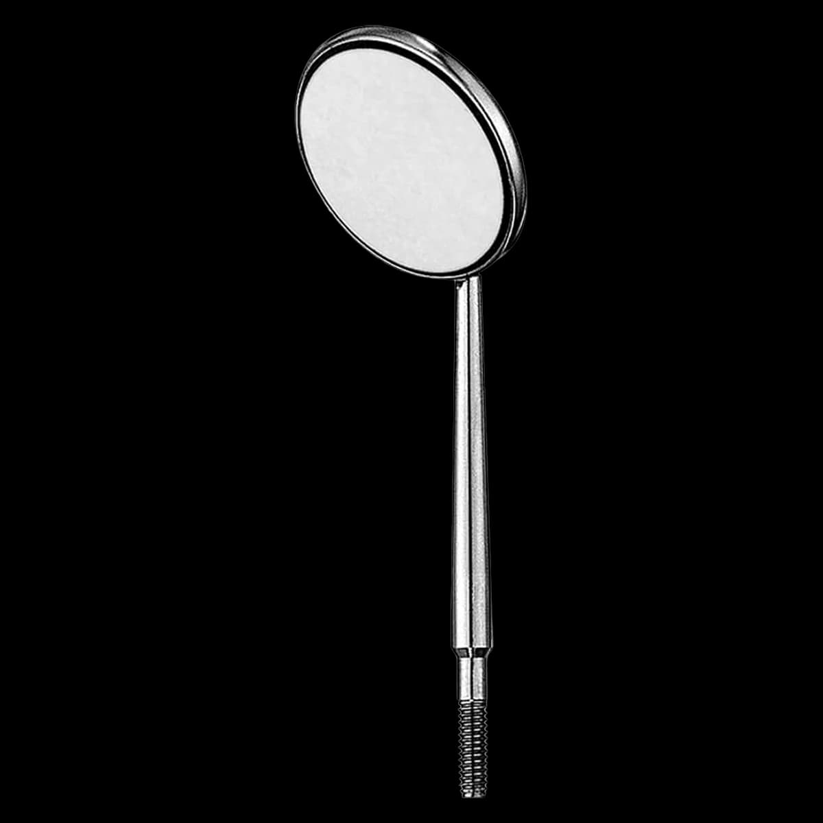 Hu-Friedy Cone Socket Front Surface Mouth Mirror, #5, Single-Sided, Rhodium-Coated, 15/16" (24 mm) Diameter, 3/Pk, MIR5/3 - Cone Socket Mouth Mirror, FS, Single-Sided, # 5 Rhodium-Coated, 3/Pk, MIR5/3 - Image 1