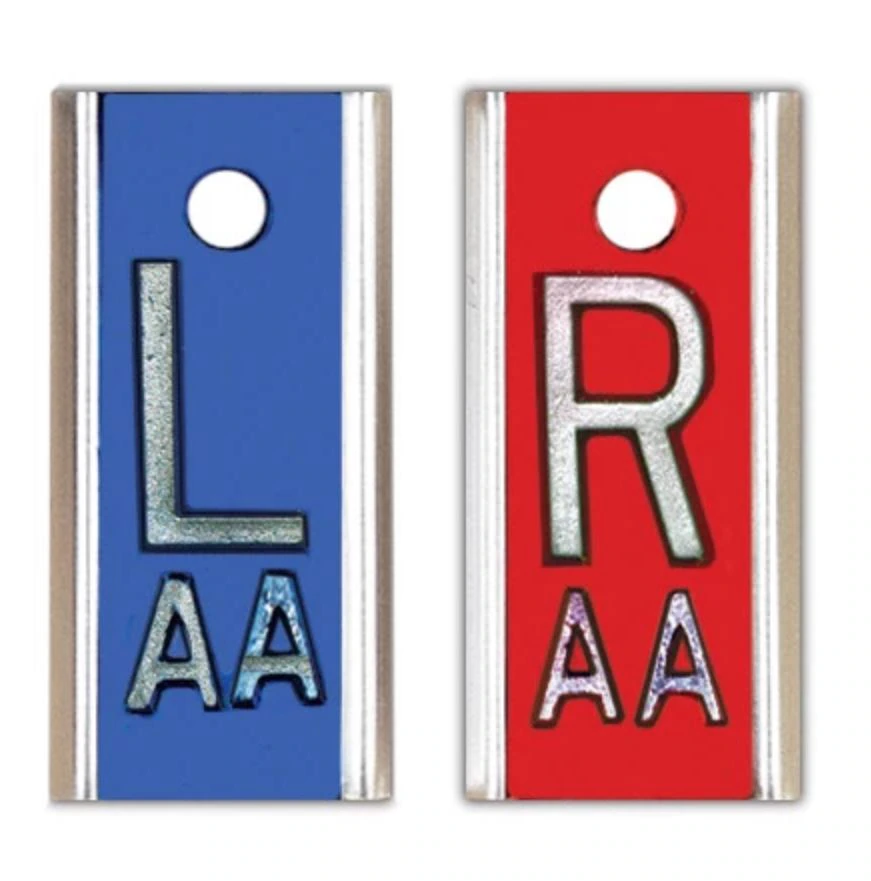 Wolf X-Ray Aluminum X-Ray Marker Set, Right/Left, 3/8" - X-Ray Marker Alum R/L 3/8" - Image 1