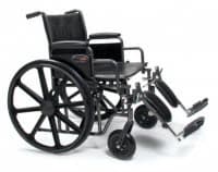 Graham-Field Traveler HD Transport Wheelchair, 22" Seat, Fixed Arms, 500 lb Capacity - Wheelchair 22" Seat Fixed Arms - Image 1