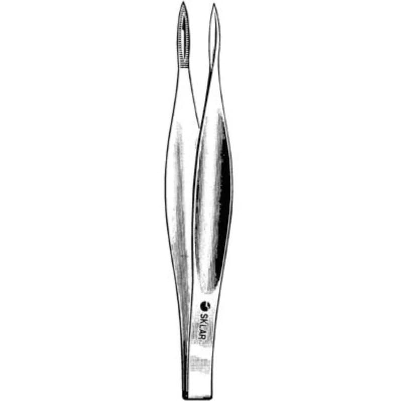 Sklar Feilchenfeld Splinter Forceps, 4-1/2" Stainless Steel, Autoclavable, Each - Forcep Feilchenfeld Splin - Image 1