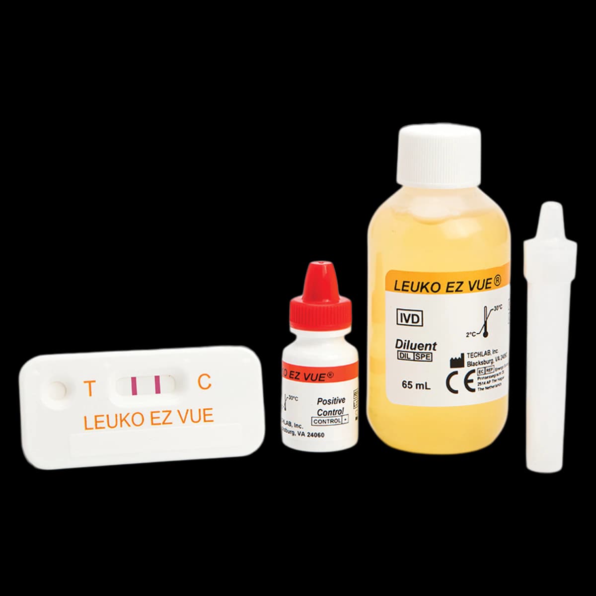 Leuko EZ VUE Elevated Fecal Lactoferrin Rapid Test, Moderately Complex, 25 Tests/Box - Leuko EZ Vue Rapid - Image 1