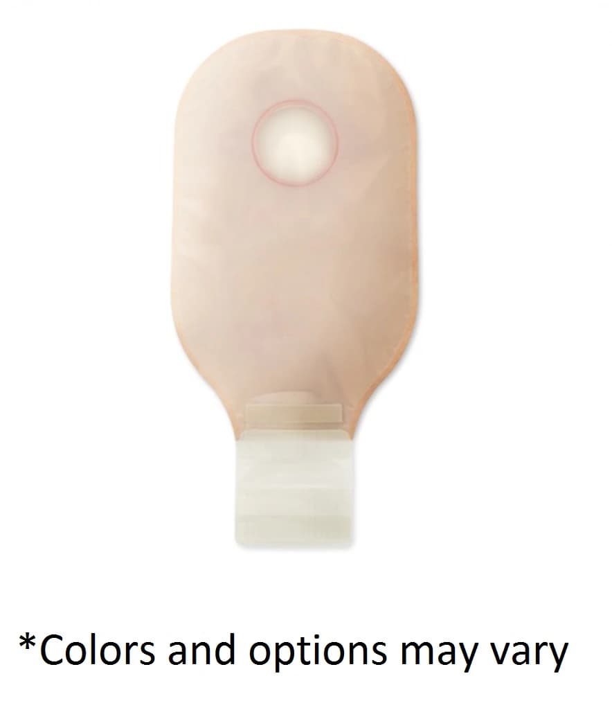Hollister New Image 2-Piece Drainable Ostomy Pouch, Ultra-Clear/Yellow, 12" - New Image Drain Pouch - Image 1