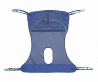 Medline Patient Lift Sling, Full Body, Polyester Mesh, Large, 35x50" - Sling Mesh Full Commode Lg - Image 1
