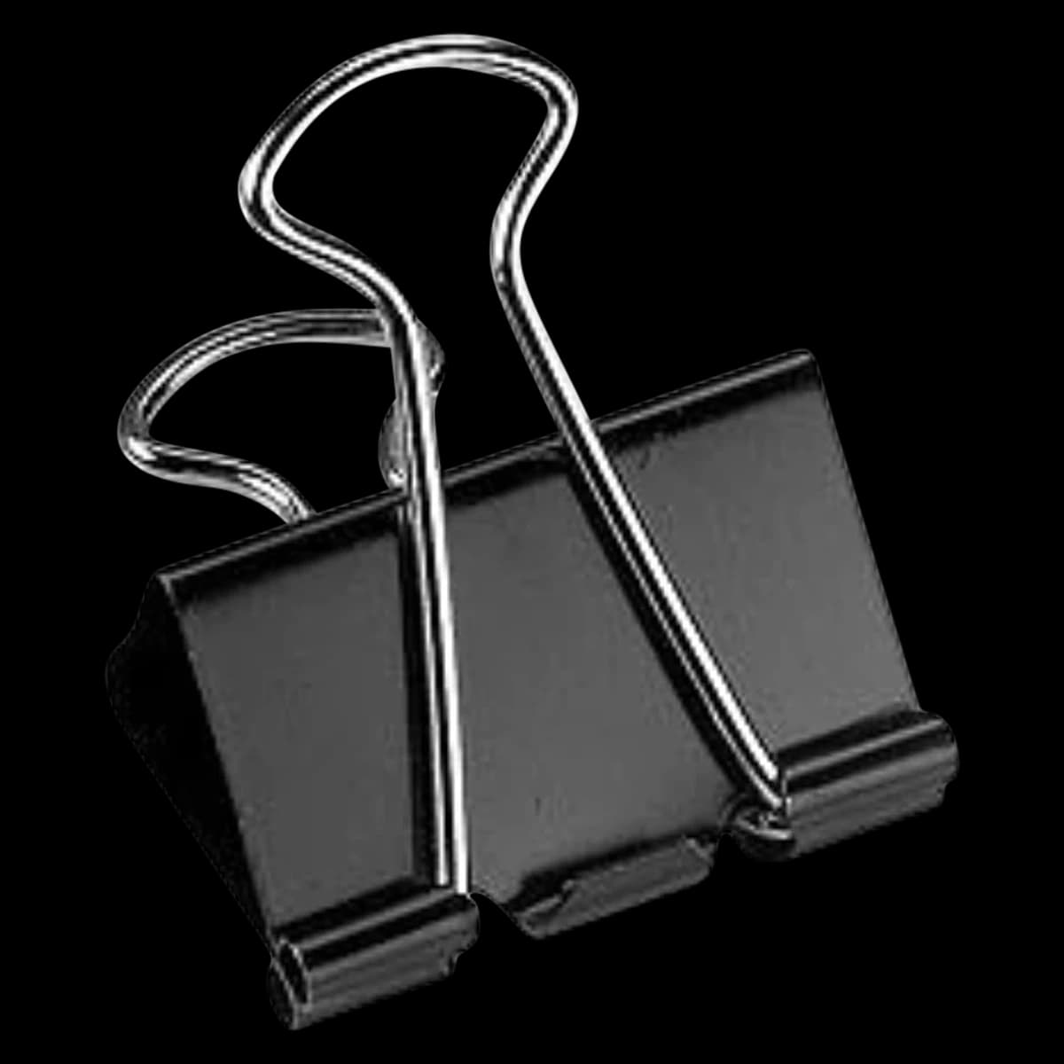 Binder Clips, Medium, 1-1/4" Wide, 5/8" Capacity, Black, 24/Pack - Binder Clips 1-1/4" - Image 1