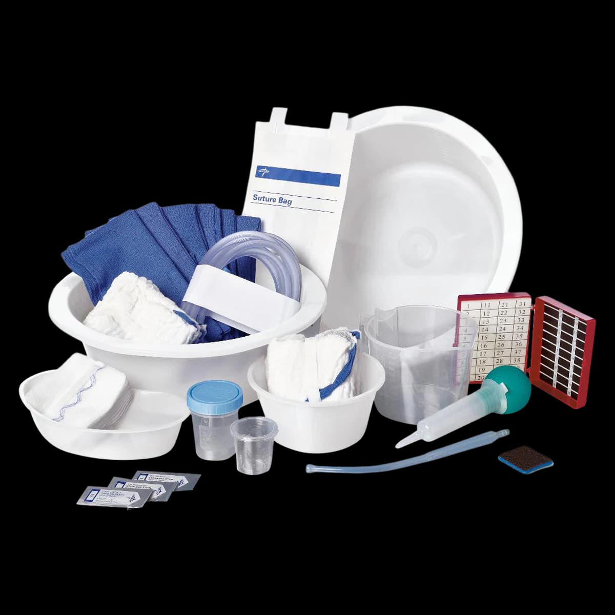 Medline Double Basin Plus Surgical Tray - Double Basin Plus Pack - Image 1