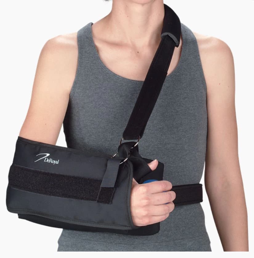 DeRoyal Shoulder P.A.D. Immobilizer Sling, Adult, Large, Canvas, 7x19" - Shoulder P.A.D. - Image 1