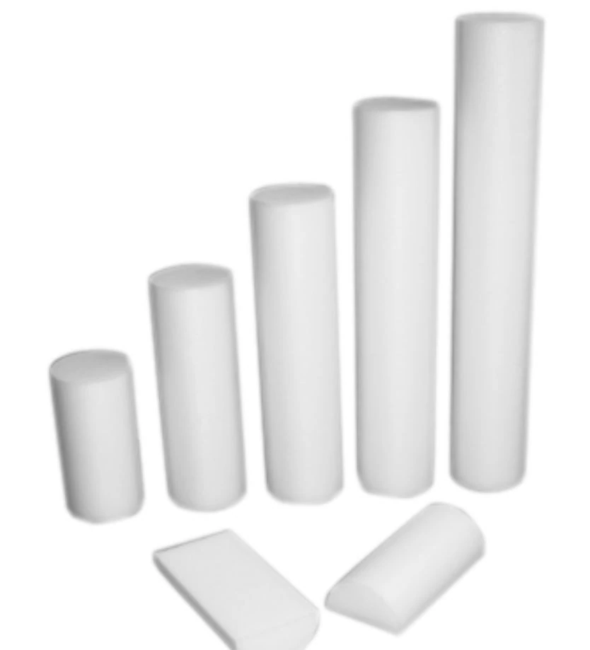 CanDo Half Round Foam Roller, 36" x 3", White - Foam Roller Half Round - Image 1