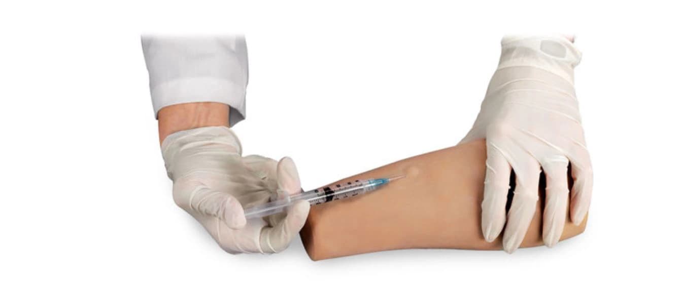 Life/form Intradermal Injection Simulator, 13x11x5" with 2 oz Liquid Skin Repair Bottle, Syringe, and Storage Box - Intradermal Inj Simulator - Image 1