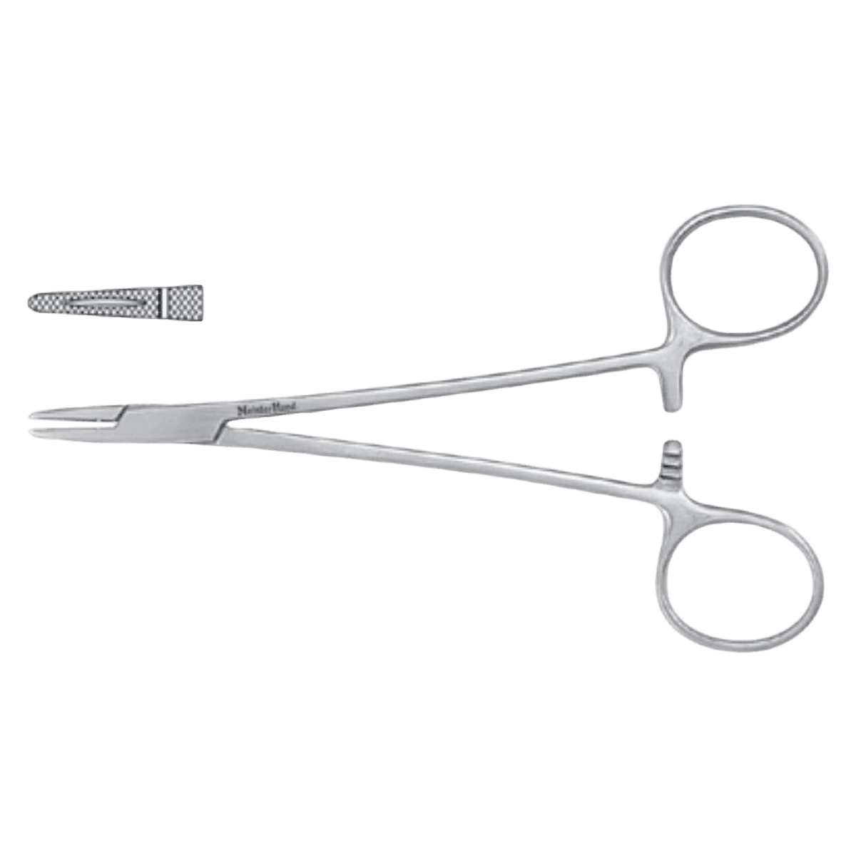 Miltex Crile-Wood Needle Holder, 6", Serrated Jaw, Stainless Steel, MH8-50 - MH Needle Holder Crile Wood - Image 1