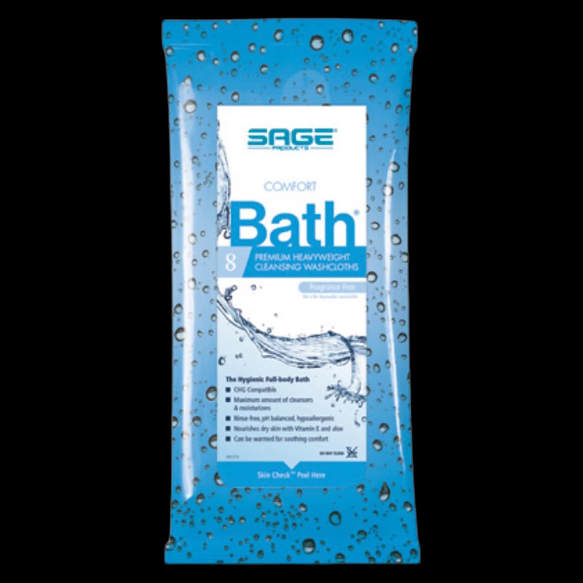 Comfort Bath Washcloths, Aloe/Vitamin E, Unscented, Disposable, 5x48/Case - Comfort Bath WashCloths - Image 1