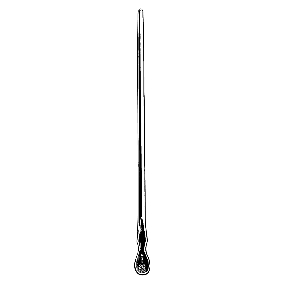 Sklar Instruments Sound Urethral Dittel Straight, 11-1/2", Stainless Steel - Sound Urethral Dittel Straight - Image 1