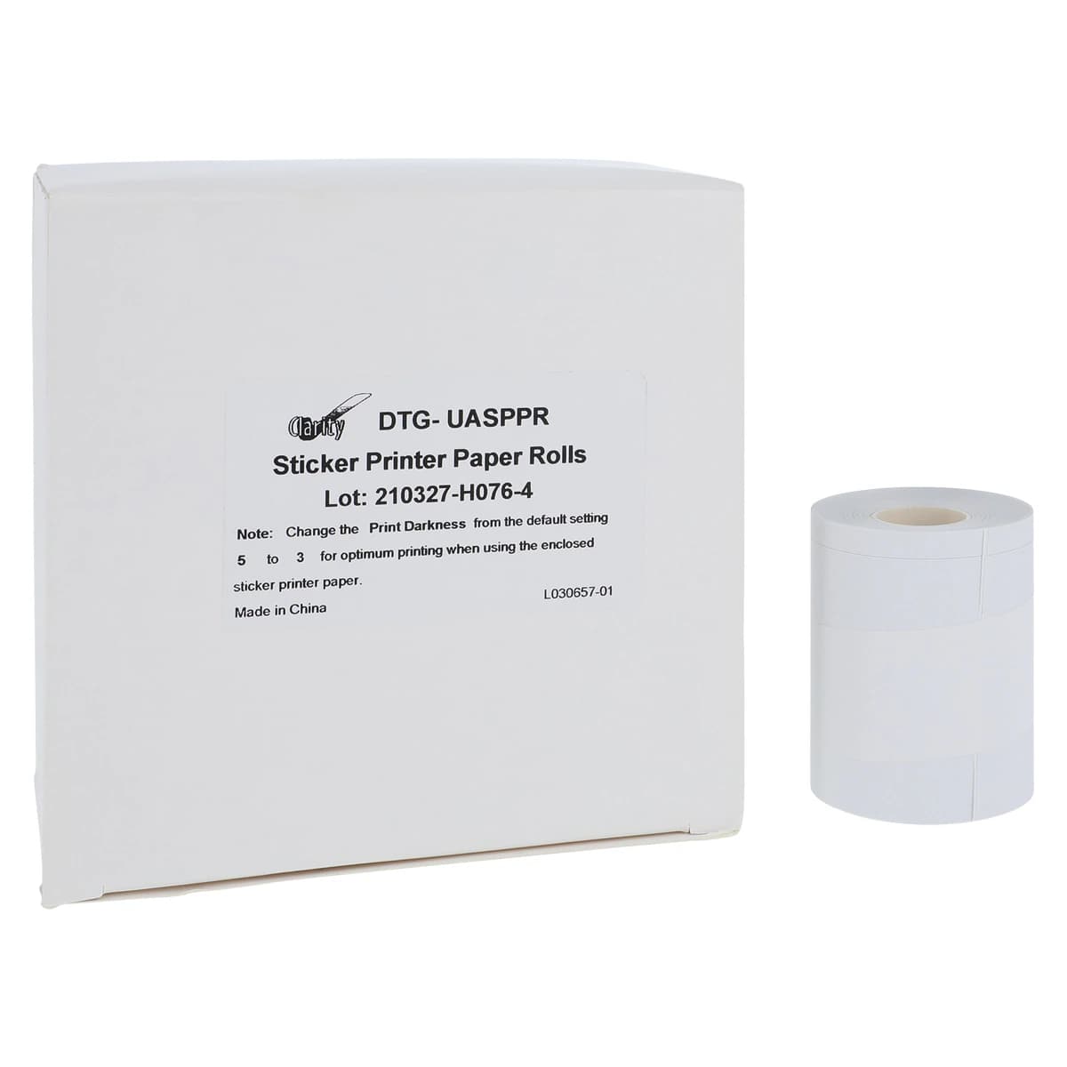 Clarity Diagnostics Sticky Thermal Paper for UroCheck Urine Analyzer, 4 Sheets/Package - Labels Clarity Sticky Thermal - Image 1