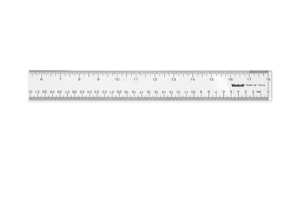 Westcott Acrylic Ruler, 18 Inch - Ruler Acrylic Westcott - Image 1