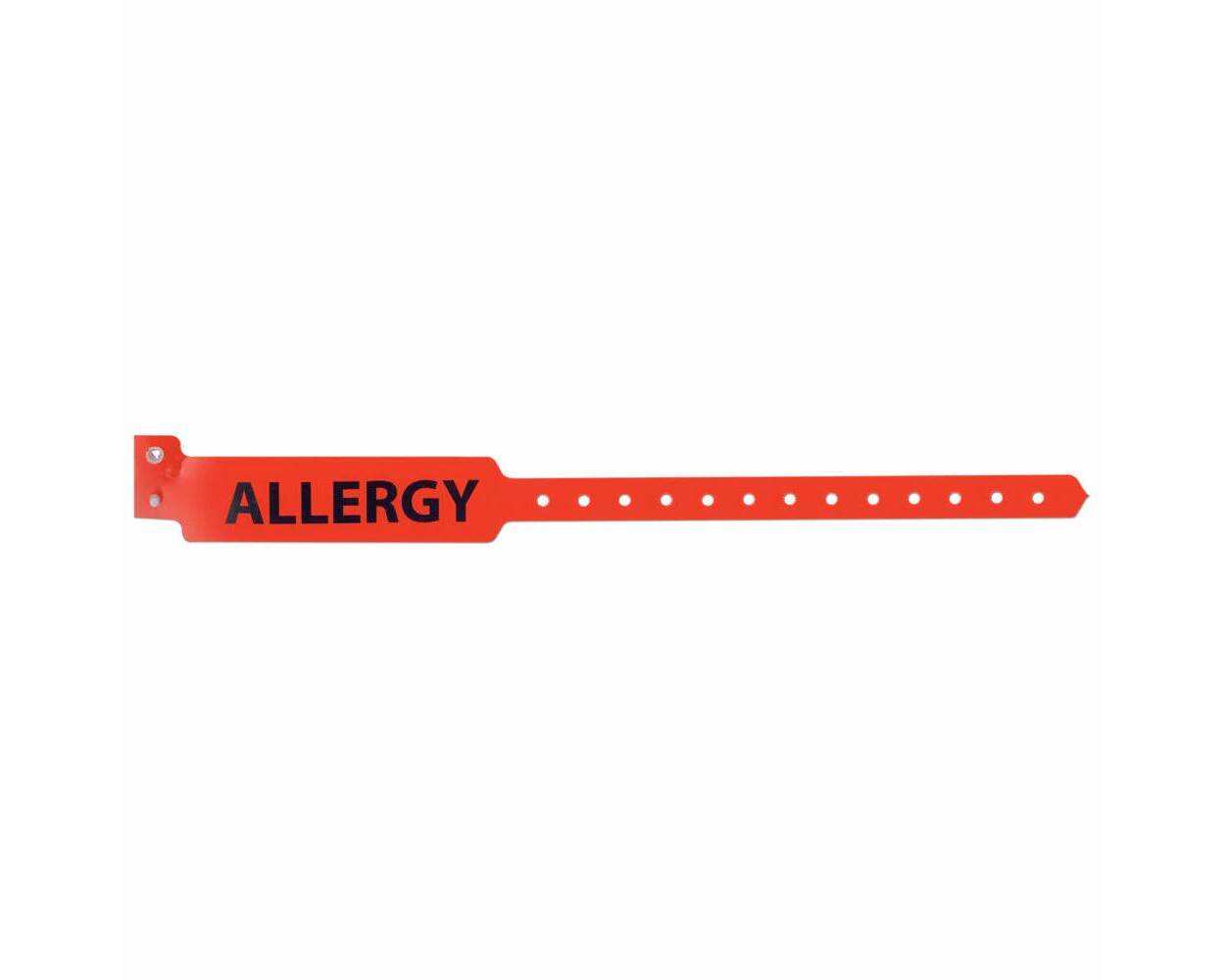 Sentry SuperBand Alert Wristband, Polyester, Permanent Snap, Pre-Printed Allergy Alert, Adult, Red, 11-1/2", Disposable, 500/Box - Sentry ID Band Allergy Alert - Image 1