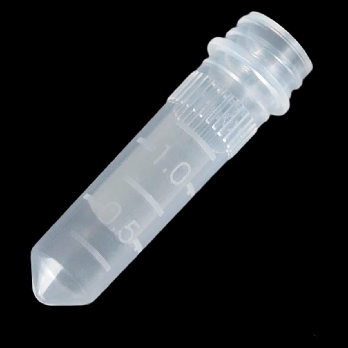 Globe Scientific Microcentrifuge Tube, Polypropylene, 2mL, Graduated, Clear, Conical Bottom, No Cap, Non-Sterile, 1000/Pk - Tube Centrifuge PP Flat Top - Image 1