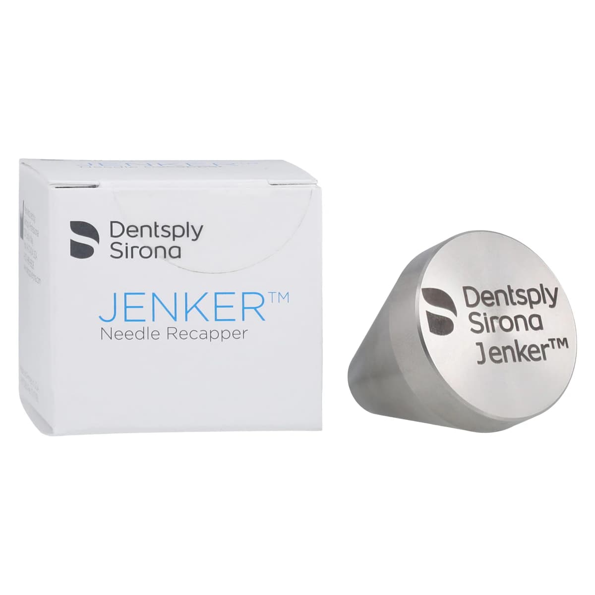 Jenker Needle Stick Protector / Needle Recapper, Autoclavable Stainless Steel, A87013 - Jenker Anti-Needle Stick Device - Image 1