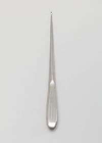 Bruns Bone Curette, Oval, Angled, 9" Stainless Steel, Each - Curette Bone Bruns Oval Angled - Image 1