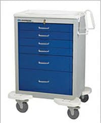 Lakeside Classic Anesthesia Cart, 6 Drawers, Key Lock, 2 Handles, 32x25x42-3/4" - Cart Anesth 6Drw KeyLock 2Hndl - Image 1