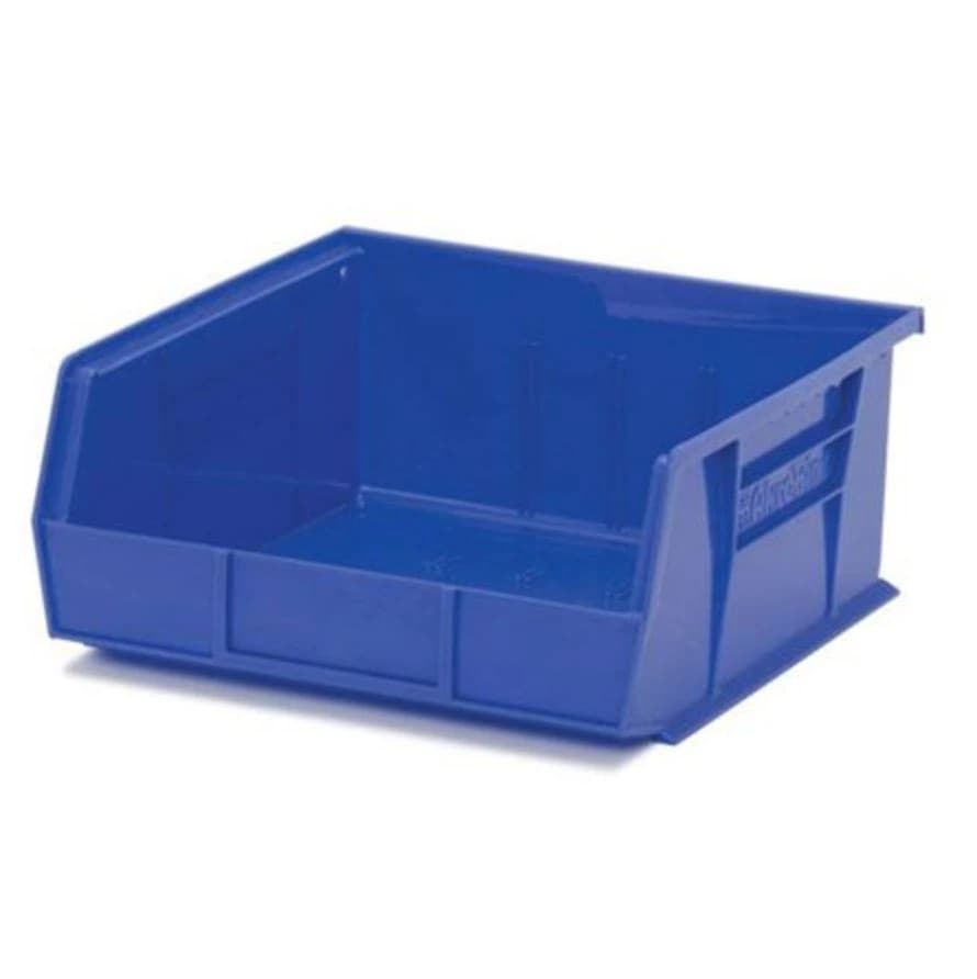 Marketlab Bin Organizer, Royal Blue, Heavy Duty Polymer, with Label Slot, 11 x 10-7/8 x 5" - Bin Organizer 11x10.875x5" - Image 1