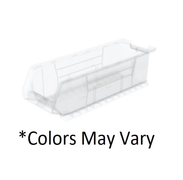 Akro-Mils Super-Size AkroBins Storage Bin, Clear Plastic with Label Holder, 23-7/8" x 8-1/4" x 7", 4/Case - Bin Super-Size Akrobins PP - Image 1