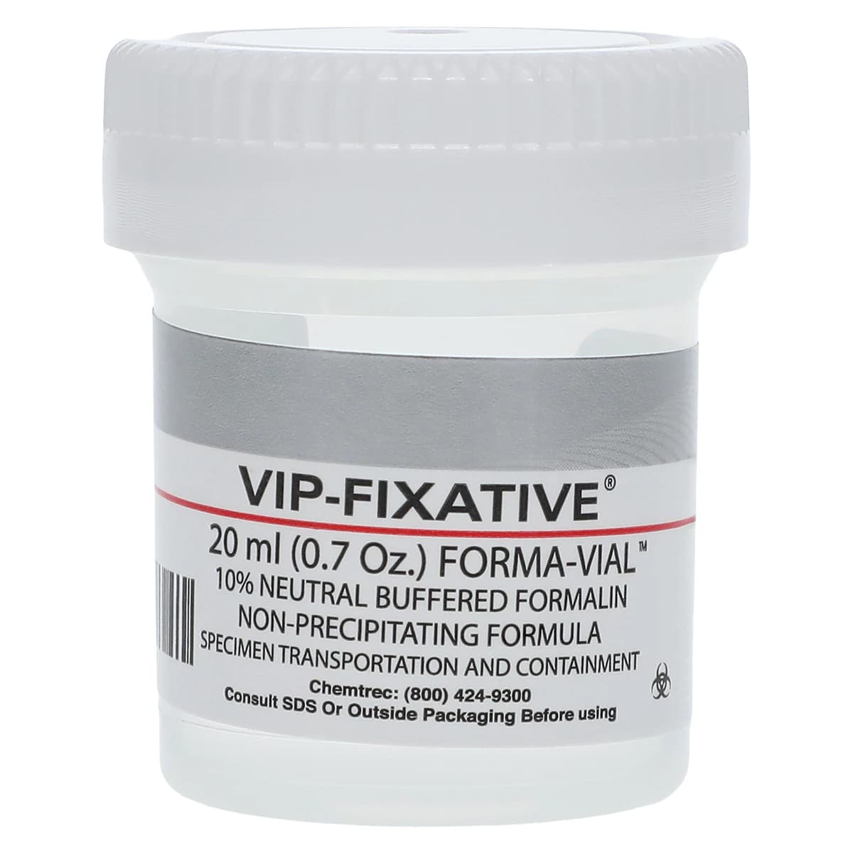 Sci Gen Inc Formalin Neutral Buffer Prefilled Solution, 10% Neutral Buffered Formalin, 20 mL, 100/Case - Formalin Neutral Buffer Prefil - Image 1