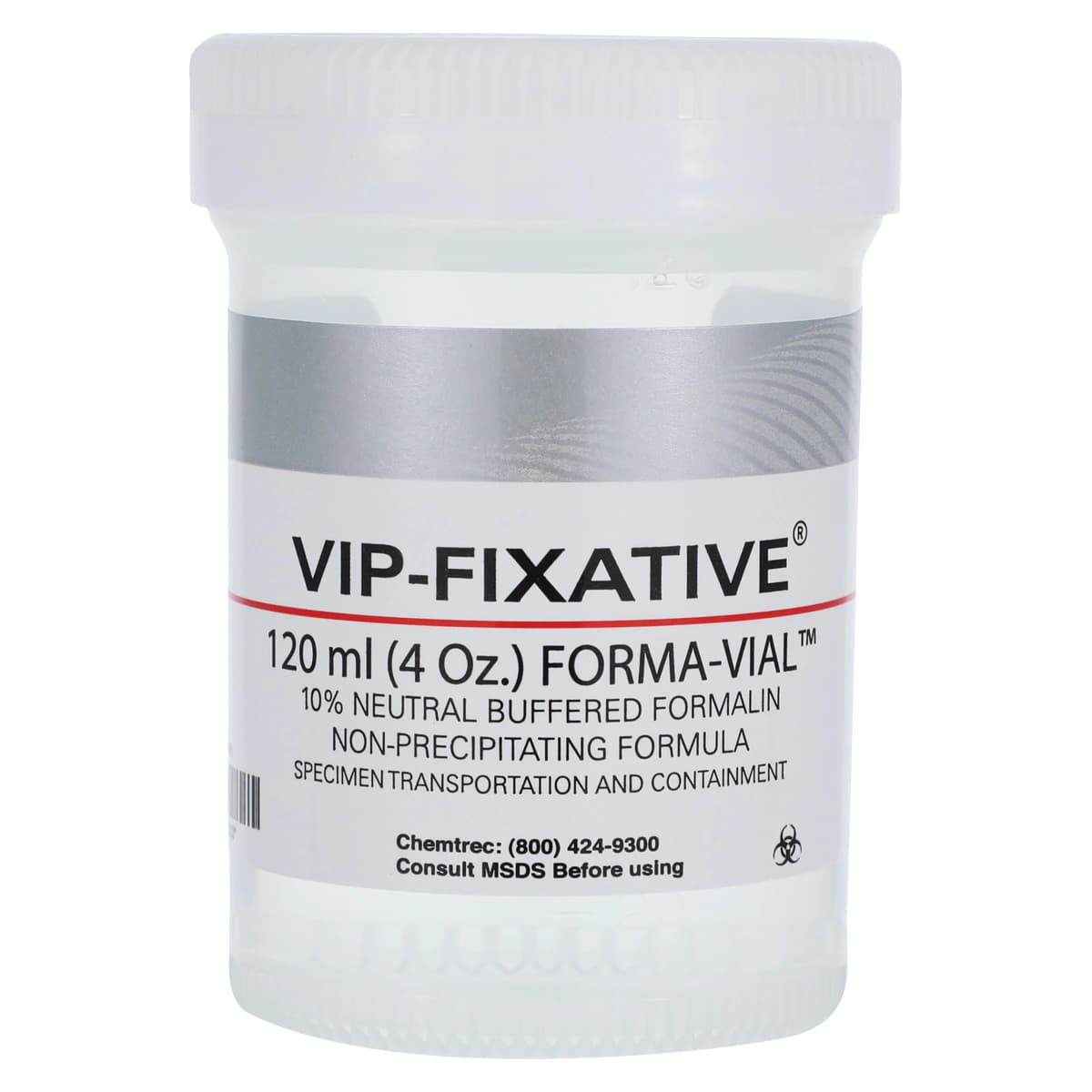 Sci Gen Inc Formalin Neutral Buffer Prefilled Solution, 10% Neutral Buffered Formalin, 120 mL, 50/Case - Formalin Neutral Buffer Prefil - Image 1