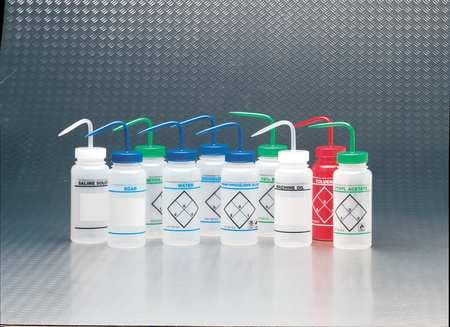 Bel-Art Products Wash Bottle, Polyethylene, 500 mL, Label "Saline", 6/Package - Bottle Wash Label Methanol PE - Image 1