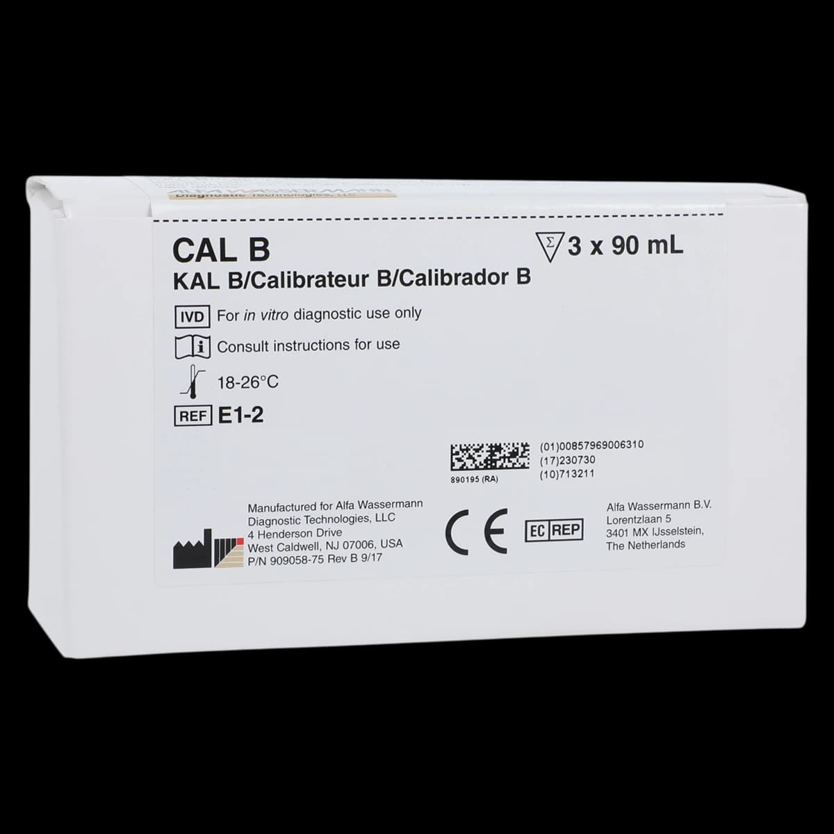 Ace ISE Calibrator B, 3 x 90 mL Package - Ace Ise Calibrator B - Image 1