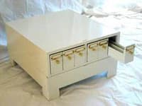 Phoenix Metal Products Microscope Slide Storage Cabinet, 6 Drawer, 5000 Slide Capacity, Tan - Slide Cabinet 6 Drawer Off Wte - Image 1