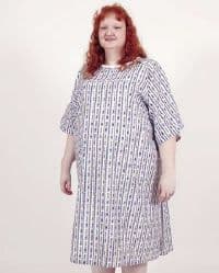Encompass Group Monet Telemetry/IV Gown, Adult Unisex, 5X-Large, Multi Color, 55% Cotton/45% Polyester, 87 in x 48 in, Each - Gown Pt Shooting Star Unsx 5XL - Image 1