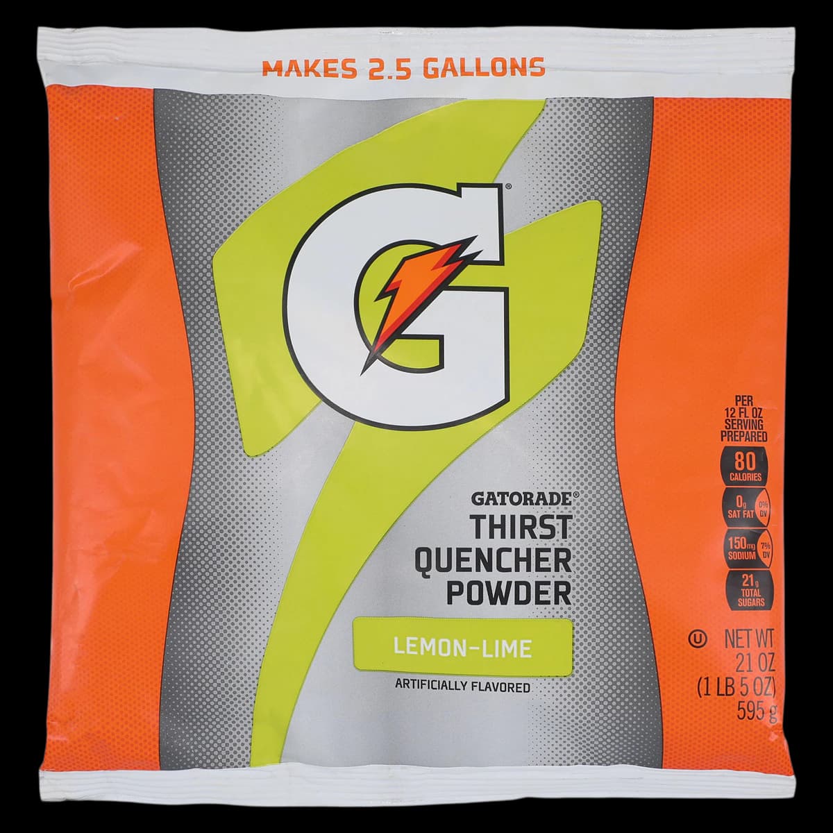 Gatorade Thirst Quencher Powder, Lemon Lime, 2.5 Gallon Mix per Packet, 32 Packets/Case - Gatorade Pwd Lemon Lime - Image 1