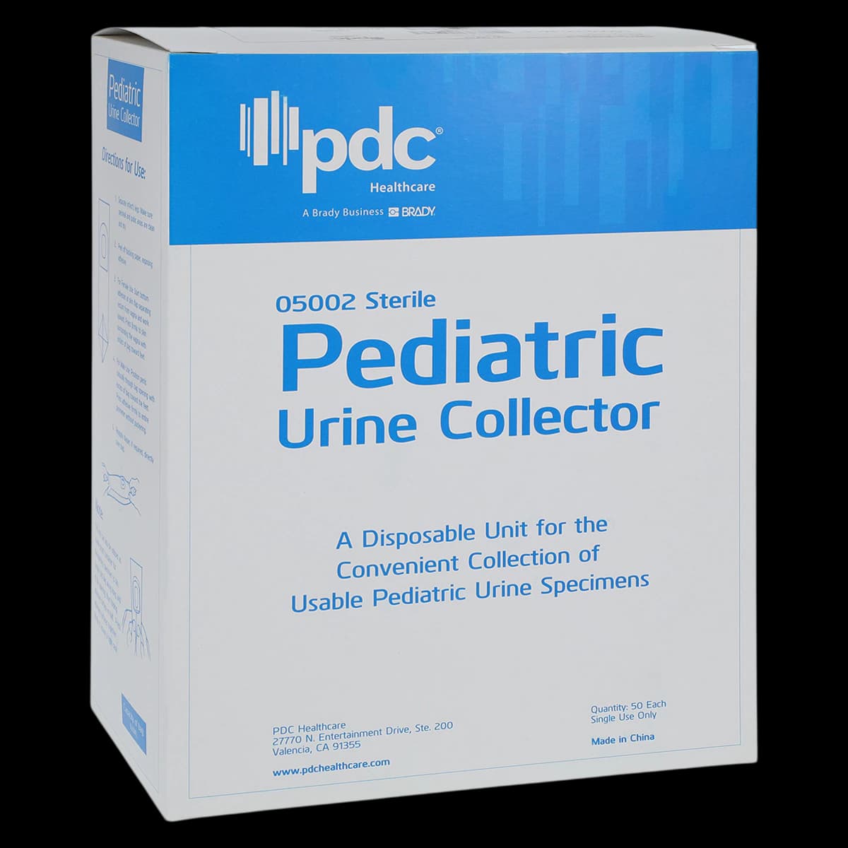 UR-Assure Sterile Specimen Collector, 200mL, Clear, 50/Box - Pediatric Urine Coll ST - Image 1