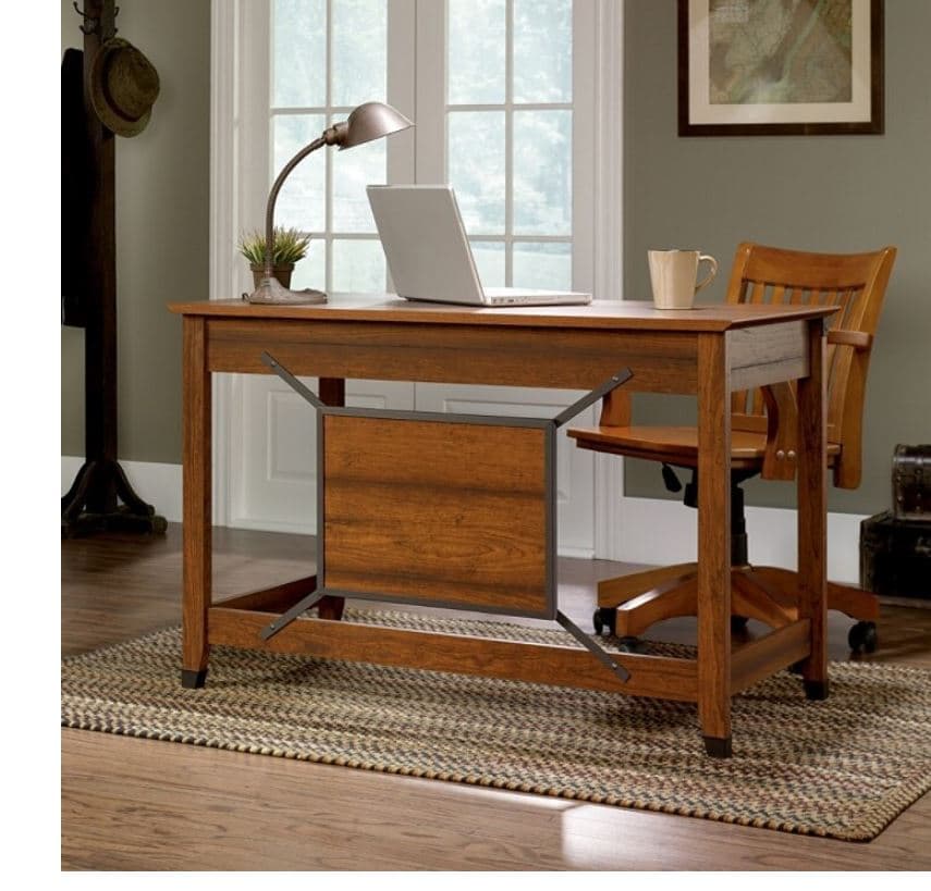 Sauder Carson Forge Collection Computer Desk, Washington Cherry Finish - Desk Computer Carson Forge - Image 1