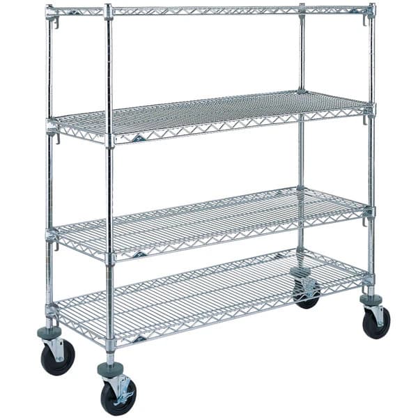 InterMetro Super Erecta Utility Cart, 21" x 48", Chrome - Cart Utility Super Erecta Cr - Image 1