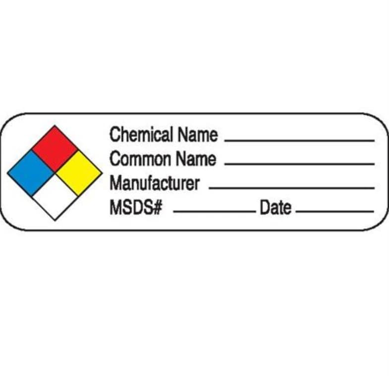 Marketlab MSDS Chemical Name NFPA Label, 2-1/2 x 3/4 inch, 250/Package - Label MSDS Chemical Name NFPA - Image 1