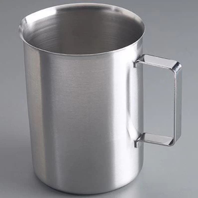 Sklar Instruments Stainless Steel Lab Pitcher/Beaker with Closed Handle, 1200 mL - Pitcher/Beaker w/Closed Handle - Image 1