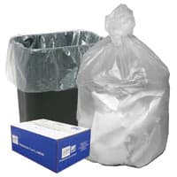 Ultra Plus Trash Liners, 16 Gallon, HDPE, 8 Micron, Light Star Seal, 24x33", Clear, Coreless Roll, 1000/Case - Ultra Plus Trash Liners 16 Gl - Image 1