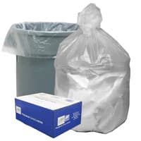 Ultra Plus Trash Liners 55-60 Gallon, HDPE, 14 Micron, Clear, 38x60", Coreless Roll, 200/Case - Ultra Plus Trash Liners 55-60 - Image 1